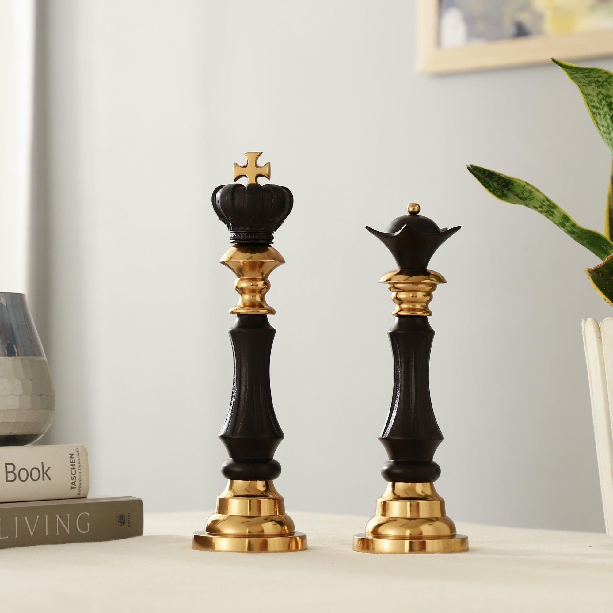  Victoris Gold Black Set of  King and Queen Chess - OUCHCART | Chess