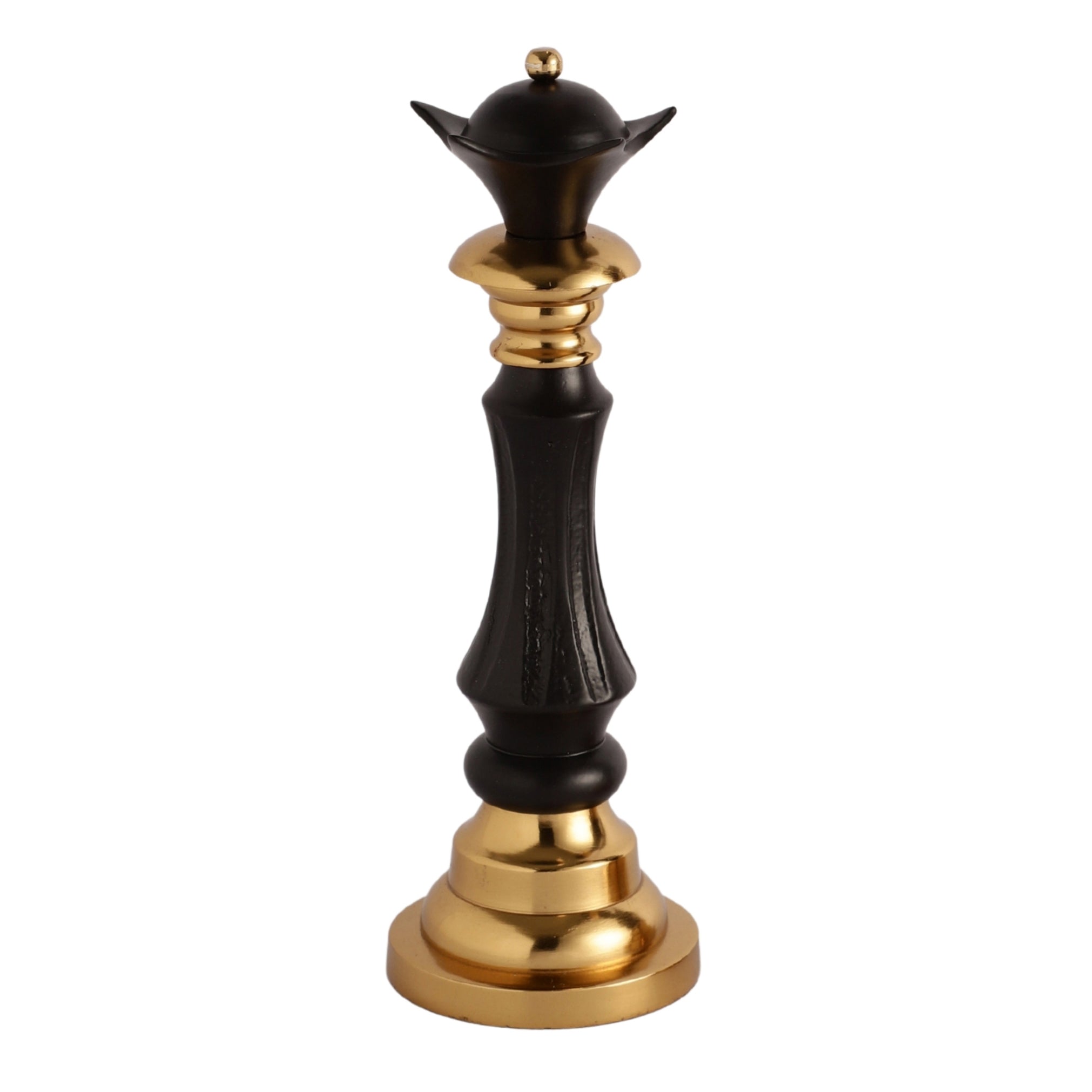 Victoris Gold Black Set of  King and Queen Chess