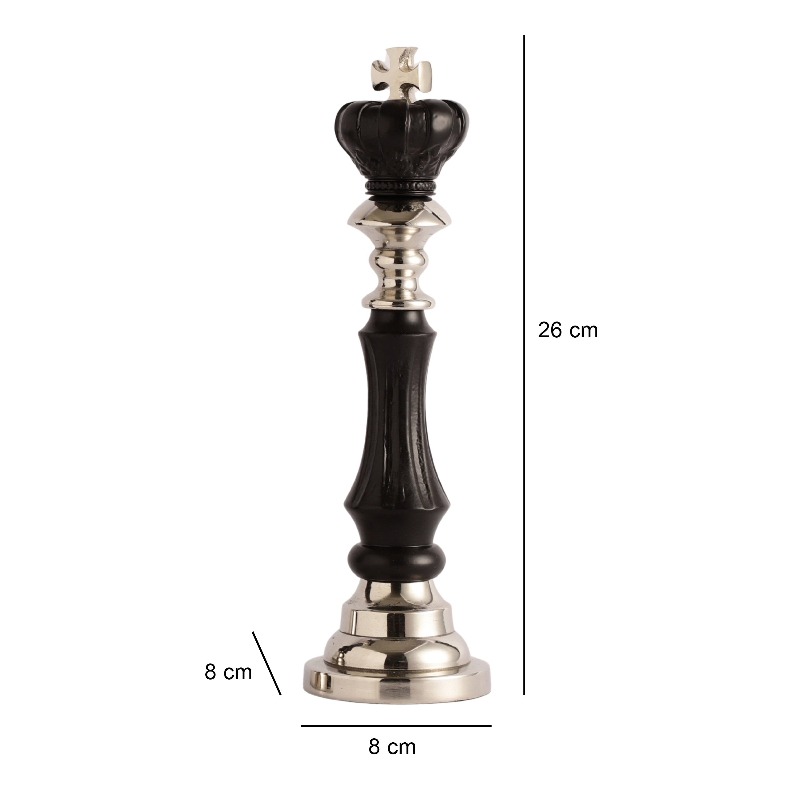  Victoris Silver Black Set of  King and Queen Chess - OUCHCART  Chess