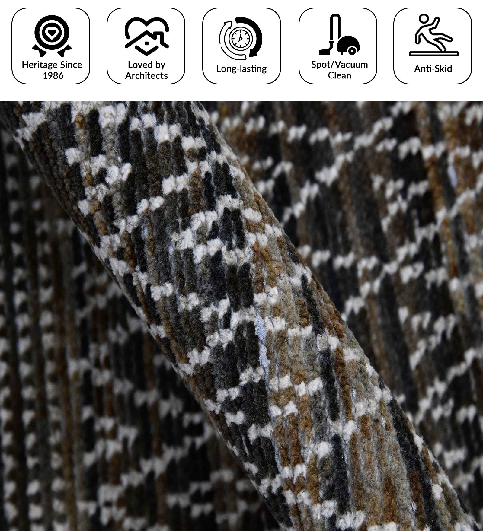 Metropolis Modern Pattern Hand Knotted  Rectangle Anti-Skid Designer Carpet, Area Rug For Bed Room, Living Room - 9'X12'
