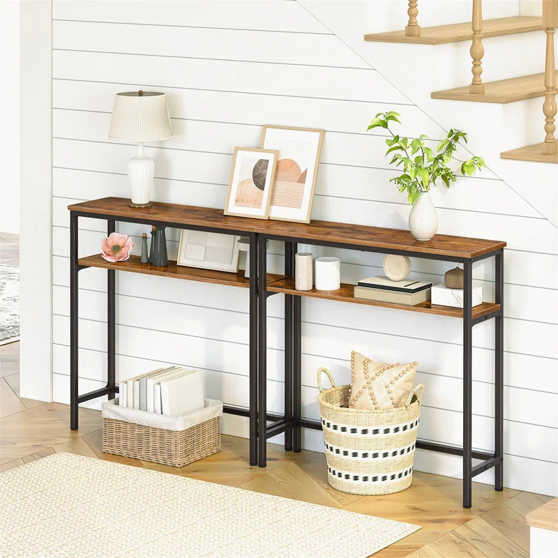 Layna Solid Wood Top Console Table