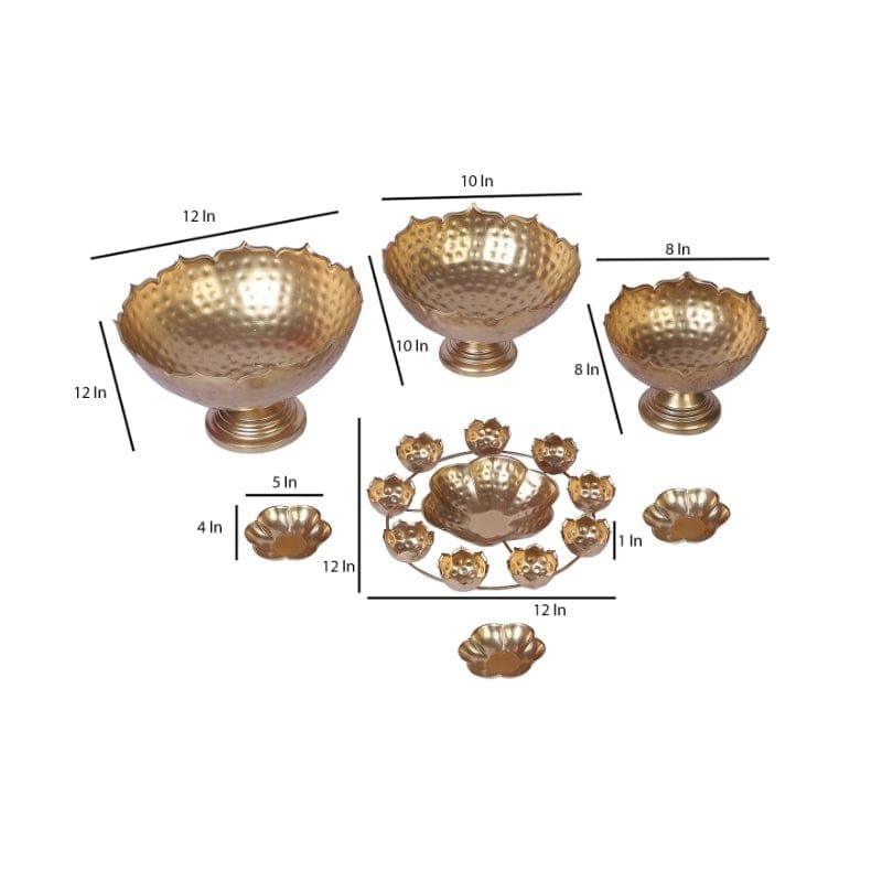 ELEGANT TAJ BOWL URLI SET OF 3. - Ouch Cart 