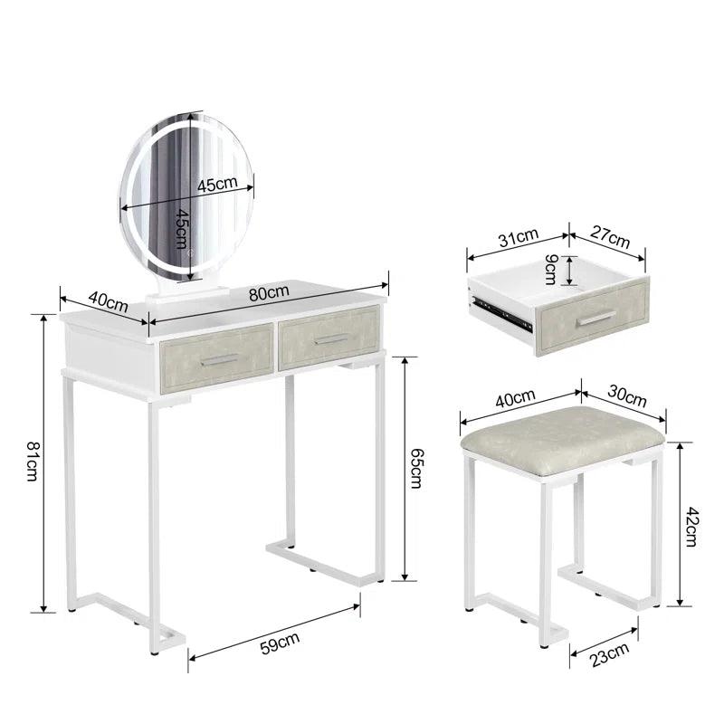 Javiera Dressing Table with Mirror - Ouch Cart 