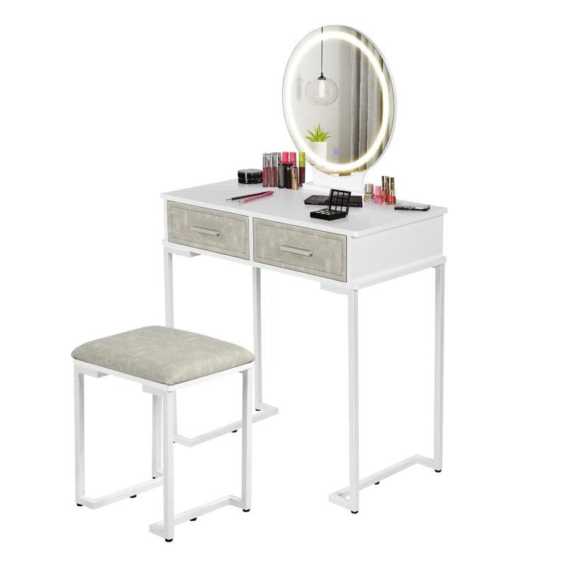 Antonia Dressing Table with Mirror - Ouch Cart 