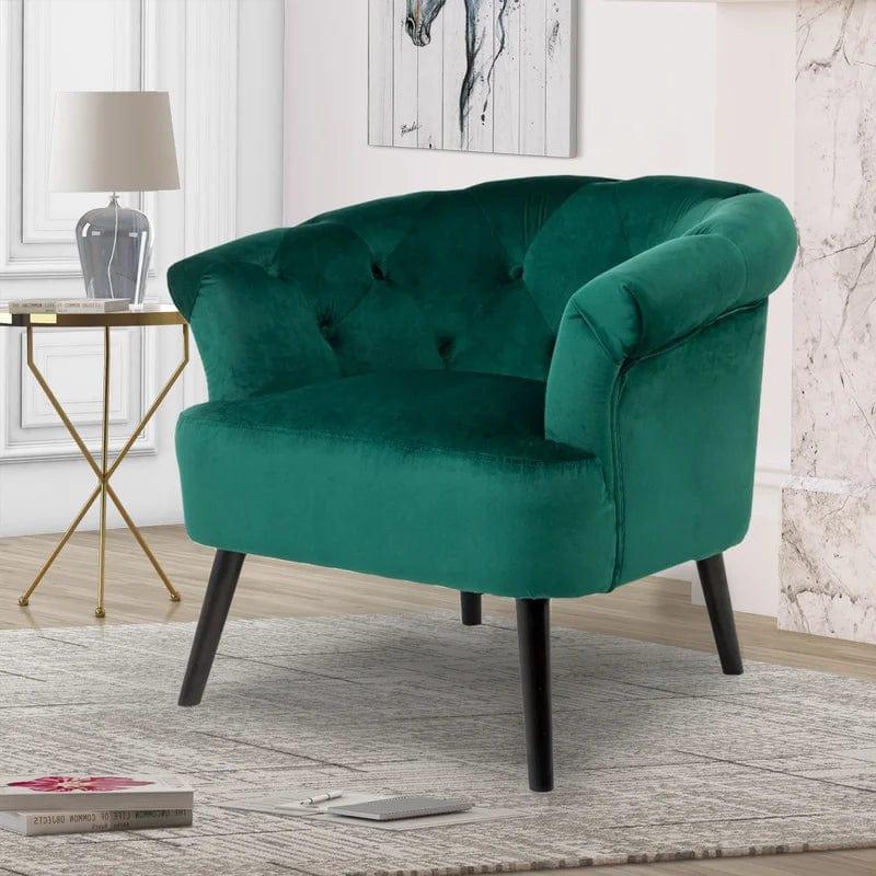 Isaacs Upholstered Chesterfield Chair - Ouch Cart 