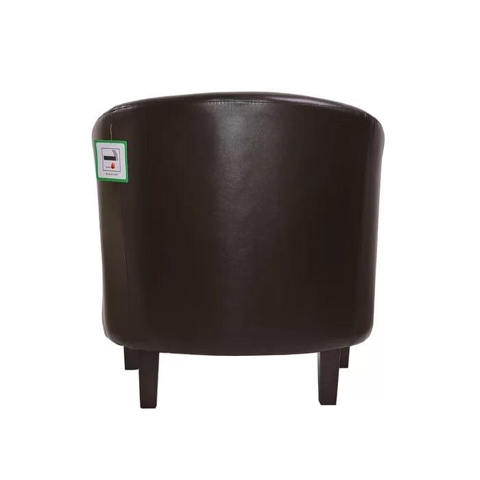 Isadora Vegan Leather Barrel Chair - Ouch Cart 