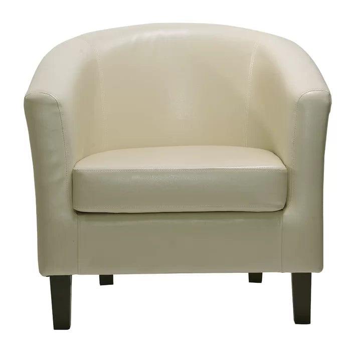 Isadora Vegan Leather Barrel Chair - Ouch Cart 