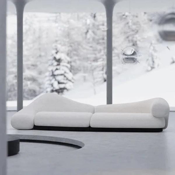 Sofa Cream Lamb Velvet Sofa In Mo Upholstered Sofa - Ouch Cart 