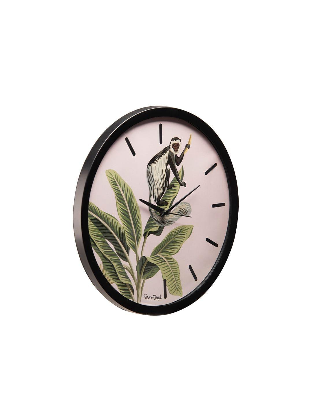 Monkey Menace Multicolor Wall Clock - Ouch Cart 