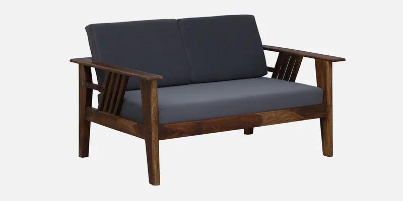 Sheesham Wood 2 Seater Sofa In Scratch Resistant Grey & Provincial Teak Finish - Ouch Cart 