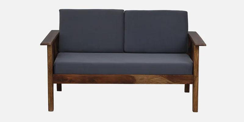 Sheesham Wood 2 Seater Sofa In Scratch Resistant Grey & Provincial Teak Finish - Ouch Cart 