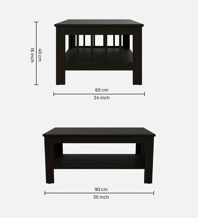 Sheesham Wood Coffee Table In American Walnut Colour - Ouch Cart 