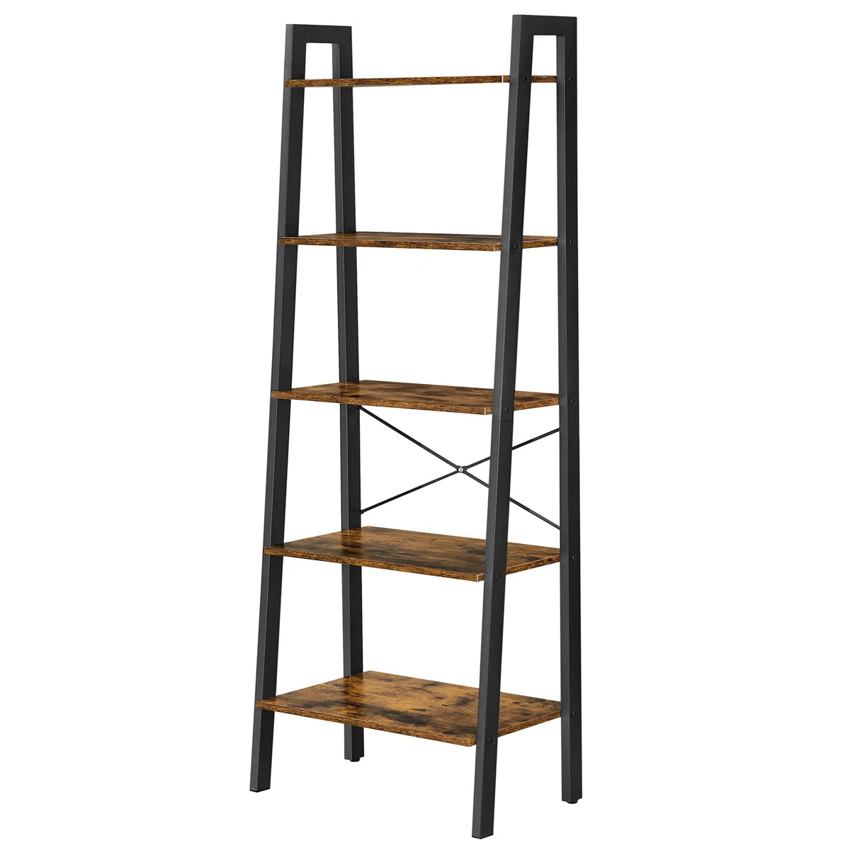 5-Tier Ladder Bookcase – Modern Industrial Design