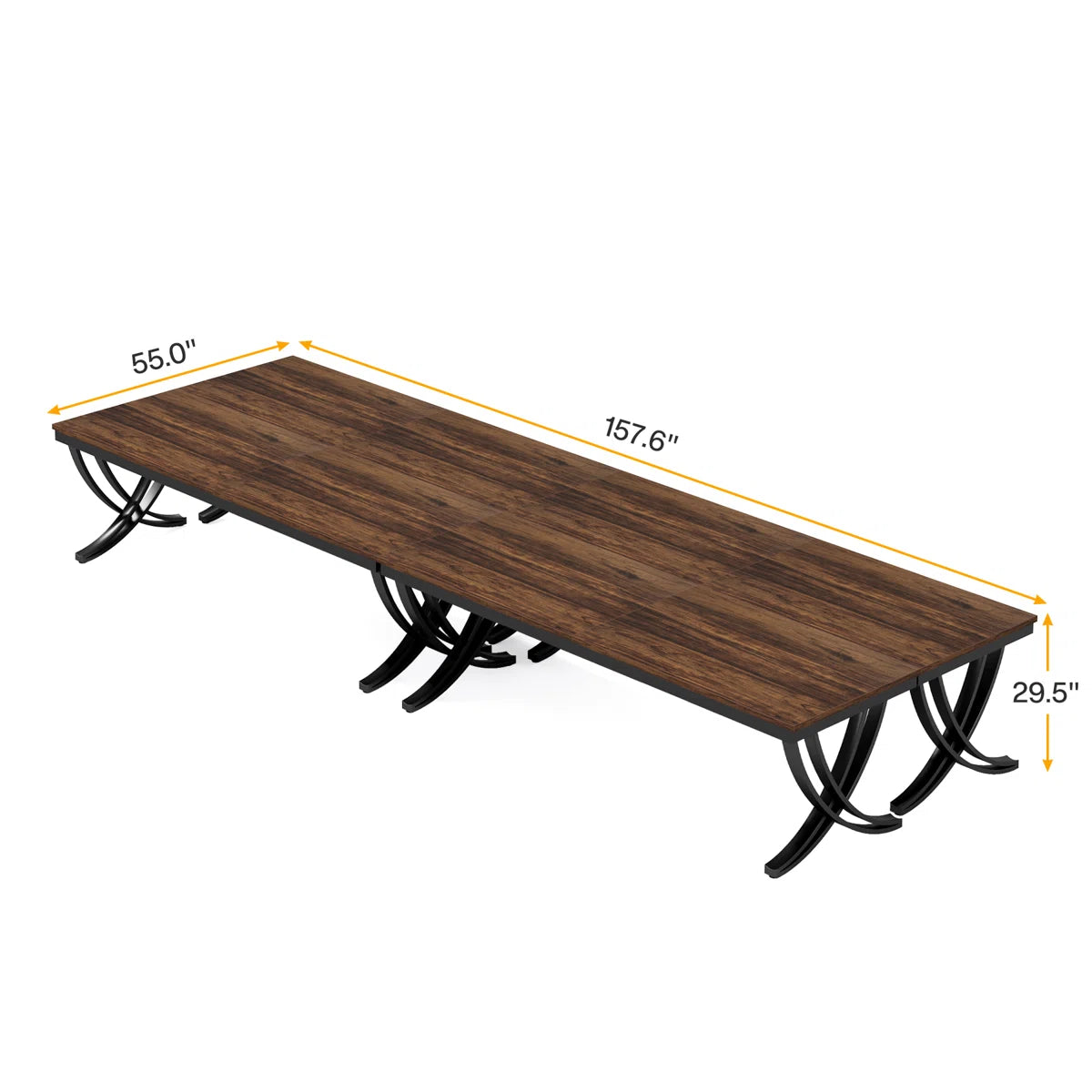 Jaline 78.74'' Rectangle Conference Table (Set of 4)