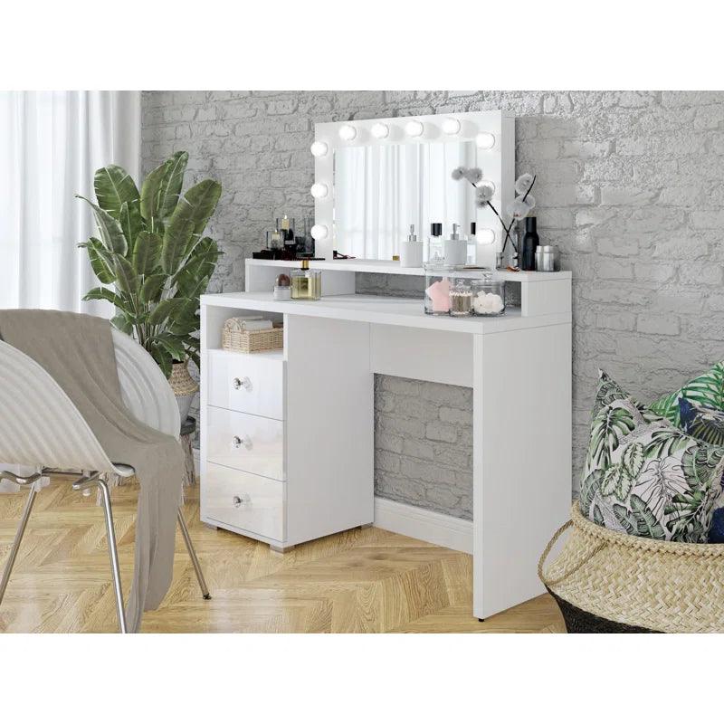 Luca Dressing Table with Mirror - Ouch Cart 