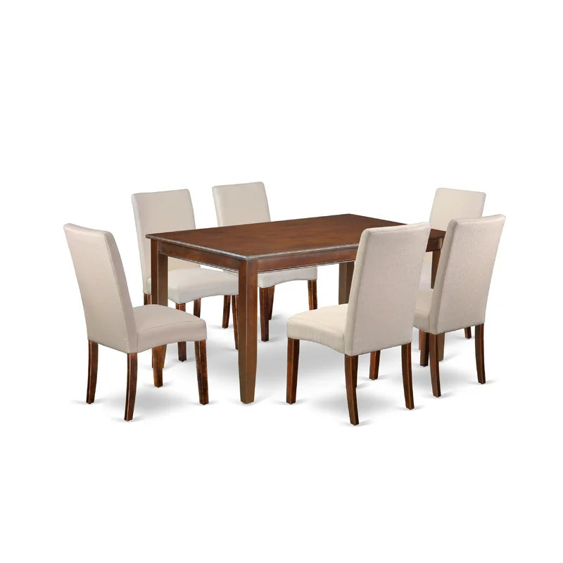 "Timeless 7-Piece Solid Wood Dining Set: Elegance and Durability for Every Meal"