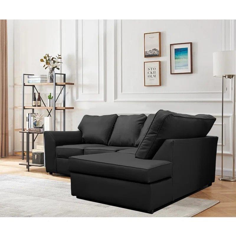 Jarol Vegan Leather Corner Sofa - Ouch Cart 