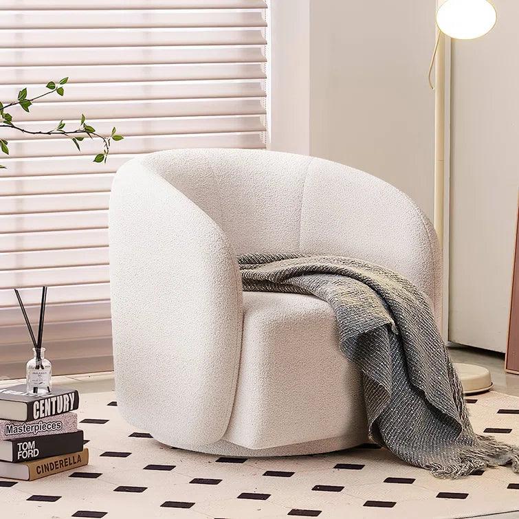 Jhirayr Wide Velvet Upholstered Swivel Sofa Chair - Ouch Cart 