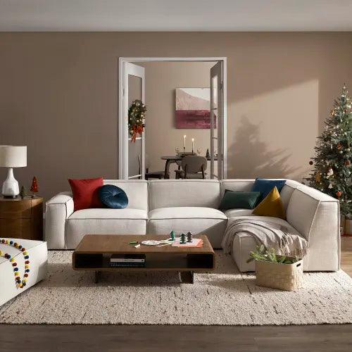 Peri Walnut Veneer with Engineered Wood Coffee Table - Ouch Cart 