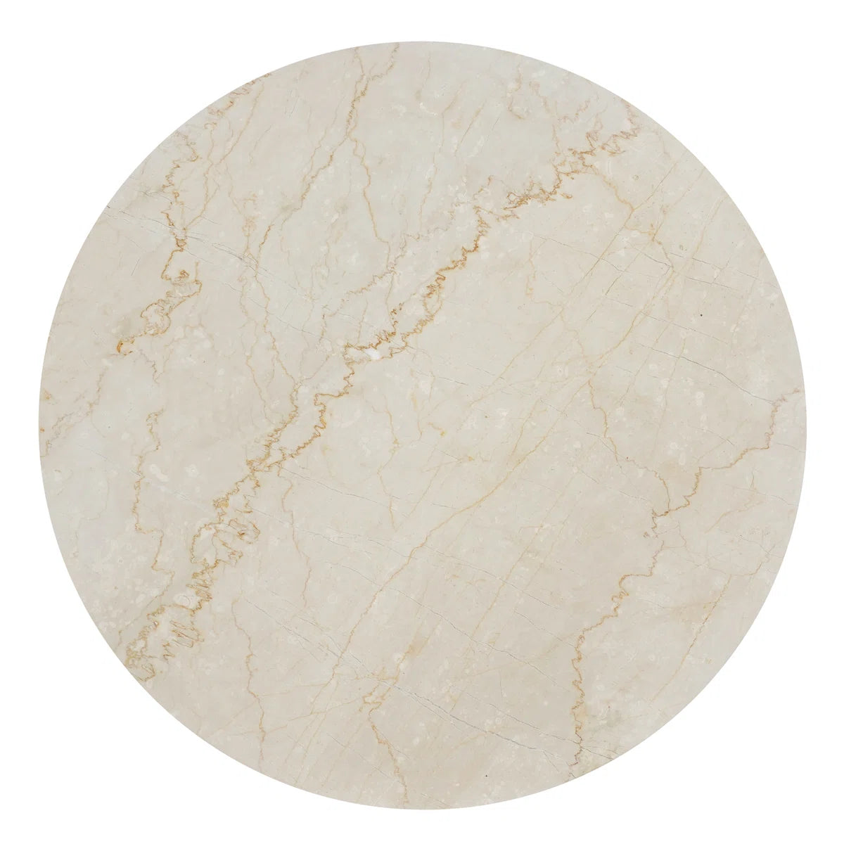 Handcrafted Marble Top Round Coffee Table with Mango Wood Base | Modern Sculptural Center Table for Living Room