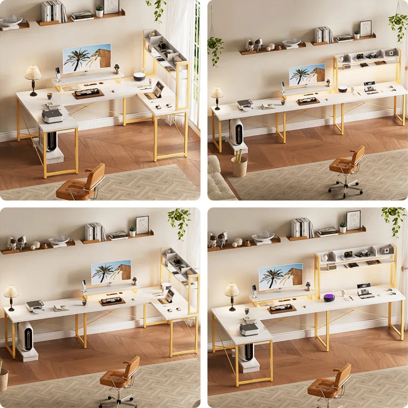 U-Shaped Metal Base Computer Desk