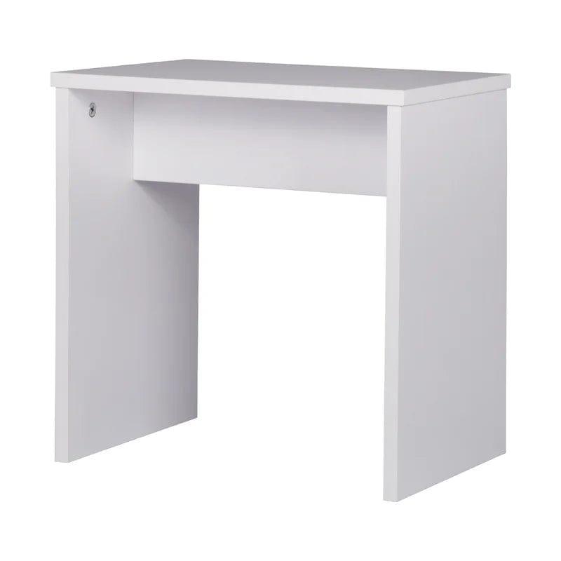 Soges Vanity Table Set with Mirror and Stool, Makeup Desk Dressing Table with Storage Drawer Make Up Table (White) - Ouch Cart 