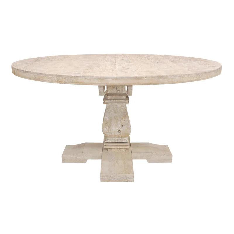 7 - Piece Solid Wood Pedestal Dining Set - Ouch Cart 