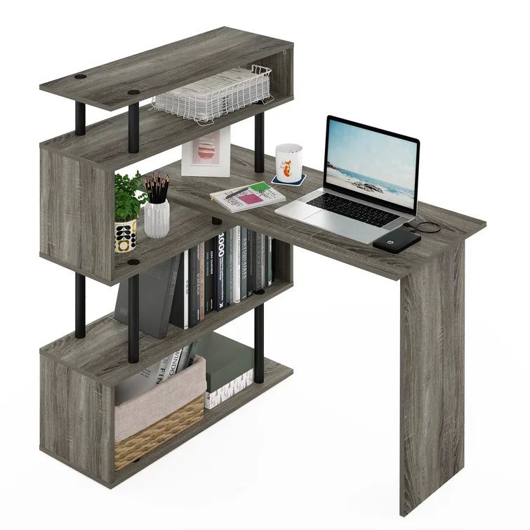 Modern Productivity: Sleek Computer Desk for Efficient Workspaces"