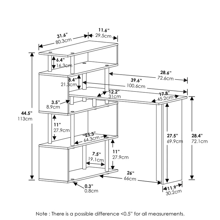 Modern Productivity: Sleek Computer Desk for Efficient Workspaces"