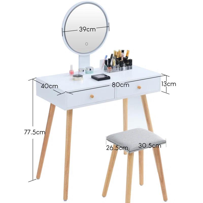 Anna Dressing Table with Mirror - Ouch Cart 