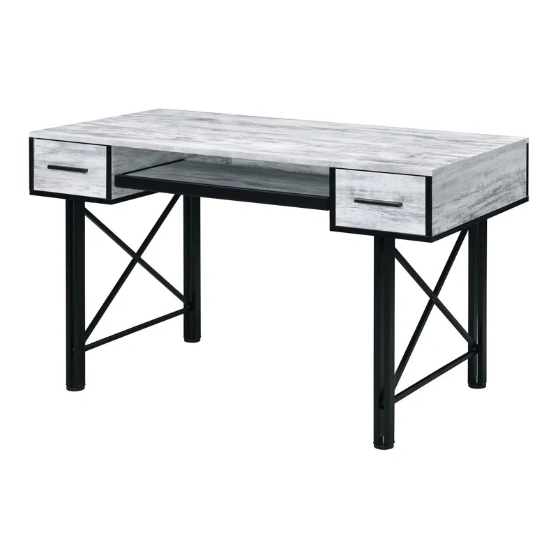 Industrial Metal Base Computer Desk: Sleek Design Meets Durable Functionality"
