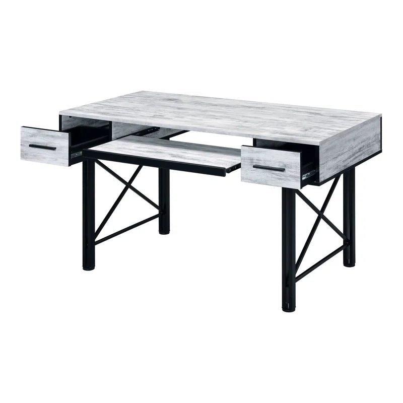 Industrial Metal Base Computer Desk: Sleek Design Meets Durable Functionality"