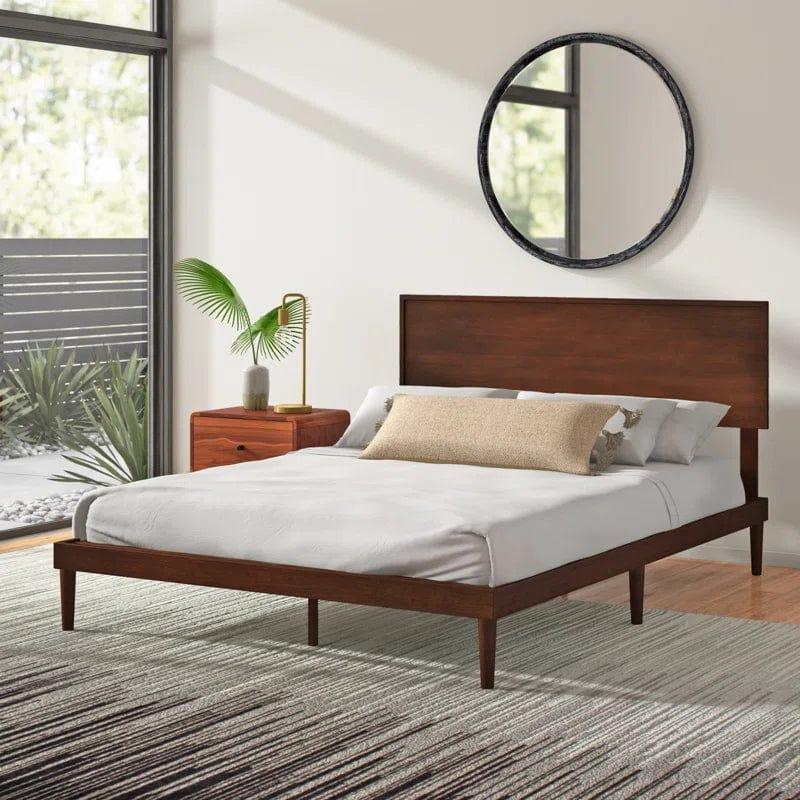 Kiesel Solid Wood Bed Frame with Headboard