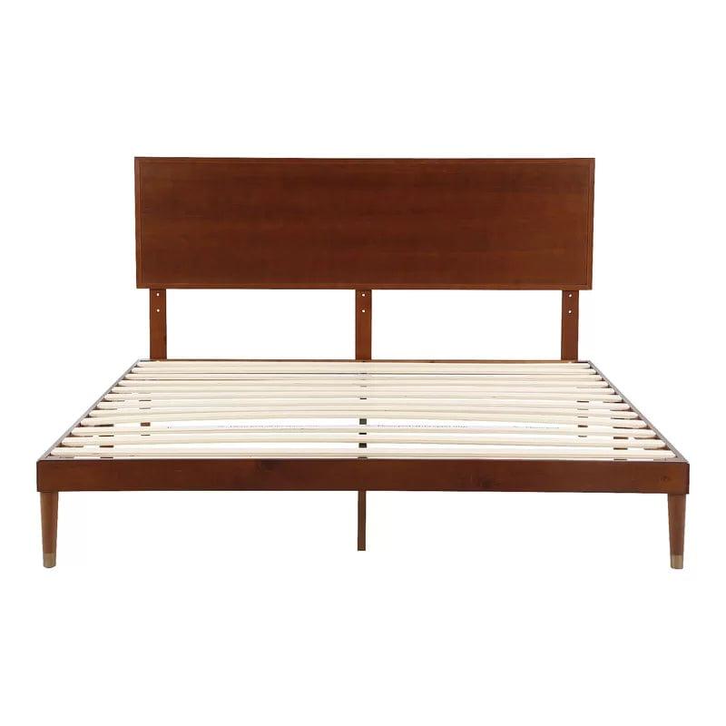 Kiesel Solid Wood Bed Frame with Headboard