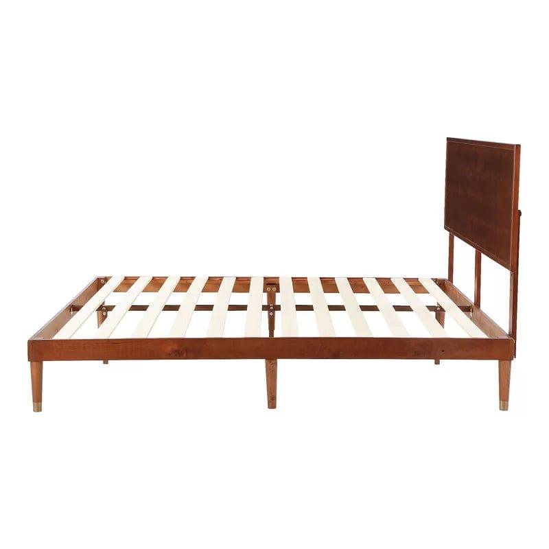 Kiesel Solid Wood Bed Frame with Headboard - Ouch Cart 