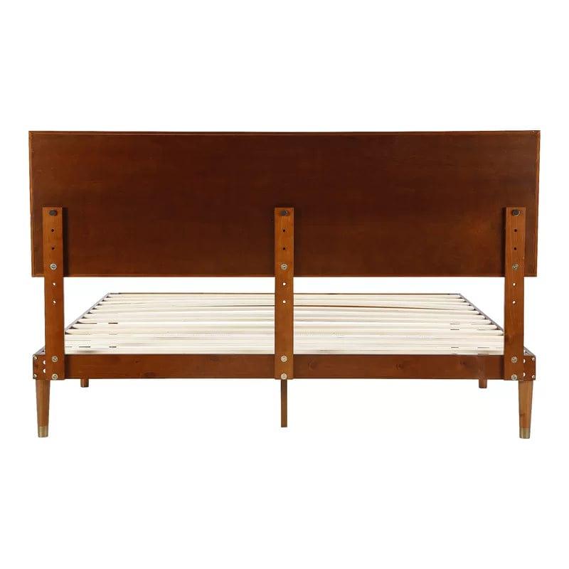 Kiesel Solid Wood Bed Frame with Headboard - Ouch Cart 