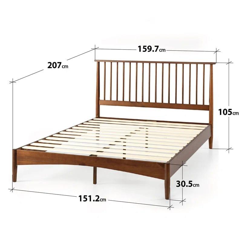 Kilgo Solid Wood Bed Frame with Spindled Headboard - Ouch Cart 