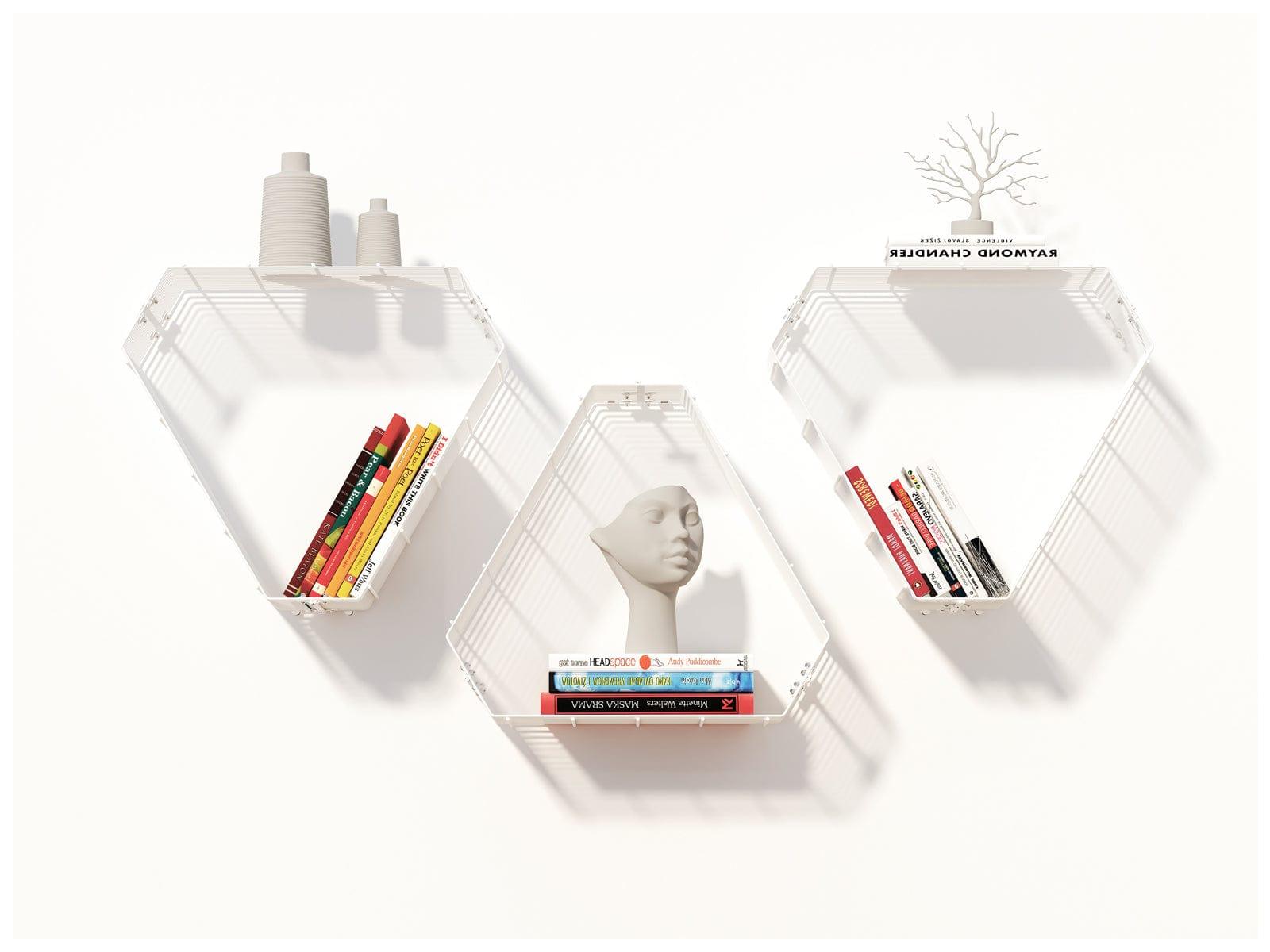 WALL DECOR SHELF 1 UNI SHELF WHITE - Ouch Cart 