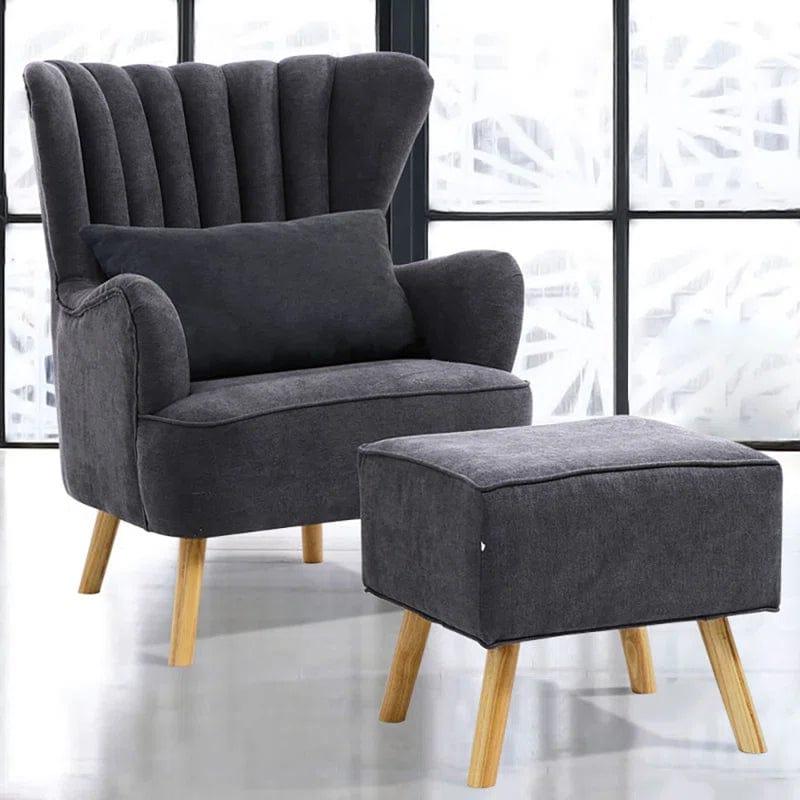 Kiro Upholstered Wingback Chair - Ouch Cart 