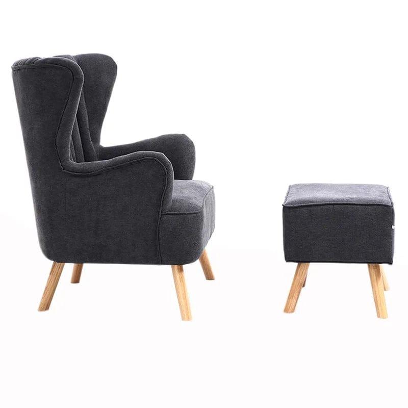 Kiro Upholstered Wingback Chair - Ouch Cart 