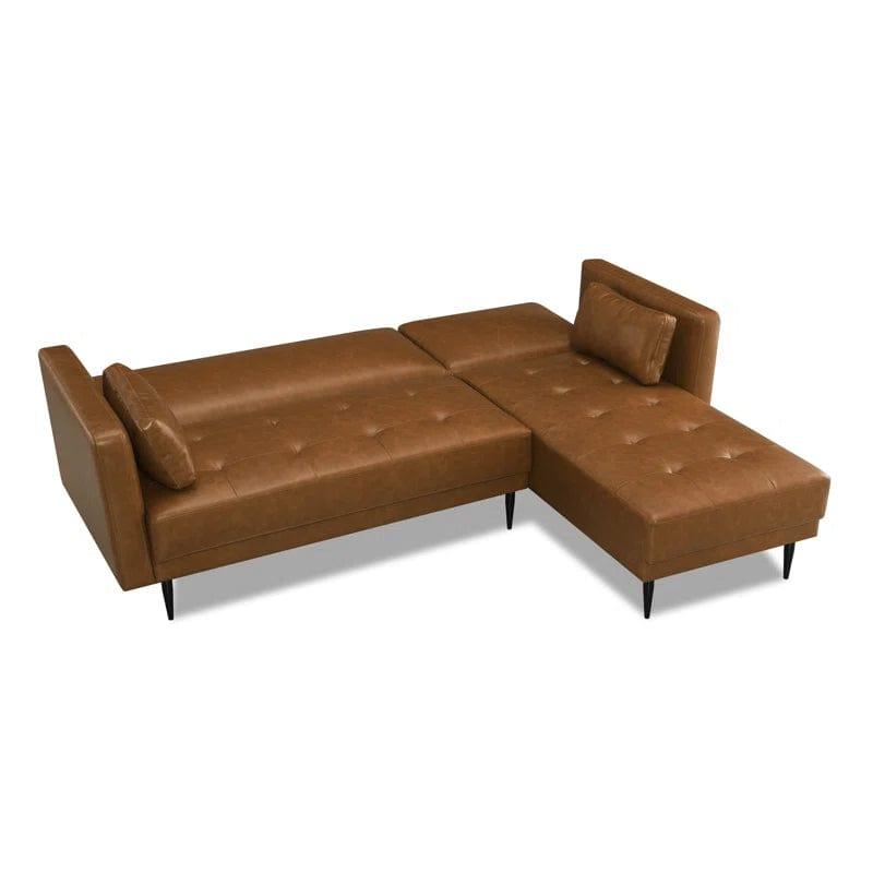 Kishanna Vegan Leather Corner Sofa Chaise - Ouch Cart 