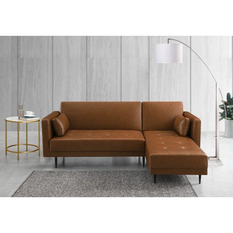 Kishanna Vegan Leather Corner Sofa Chaise - Ouch Cart 