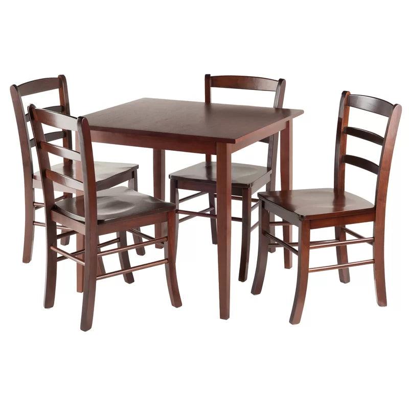 5 - Piece Solid Wood Dining Set - Ouch Cart 
