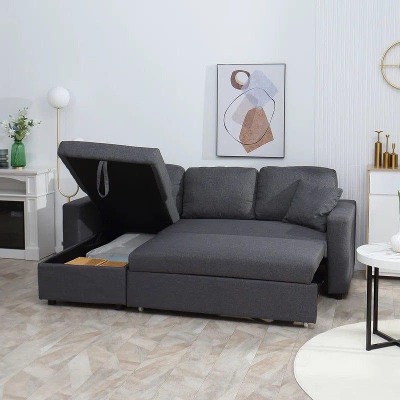 Koryn 2 - Piece Upholstered Corner Sofa Come Bed - Ouch Cart 