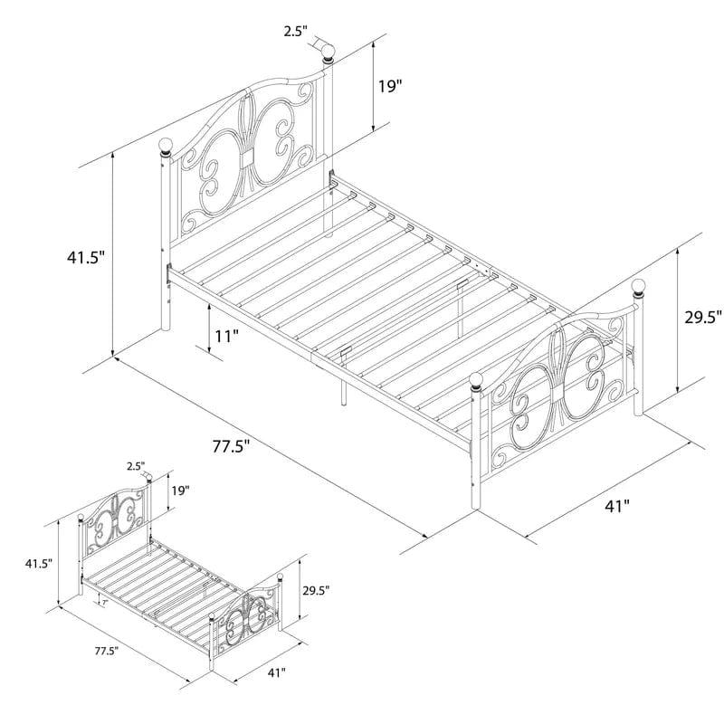 Kourtney Platform Bed - Ouch Cart 