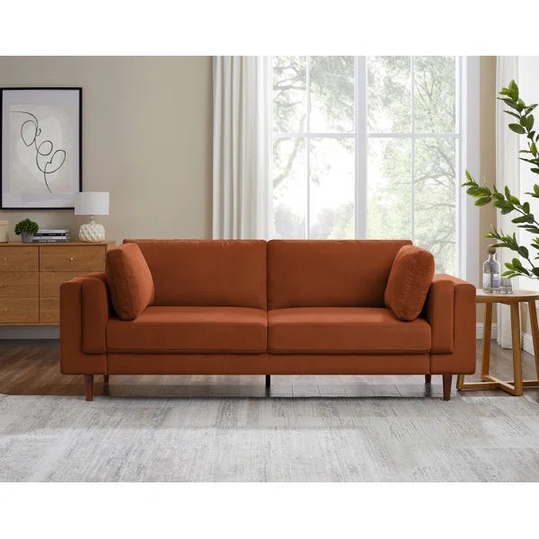 Mid-Century Fabric Sofa – 2-Seater
