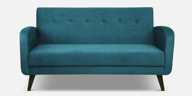 Velvet 3 Seater Sofa in Green Colour - Ouch Cart 