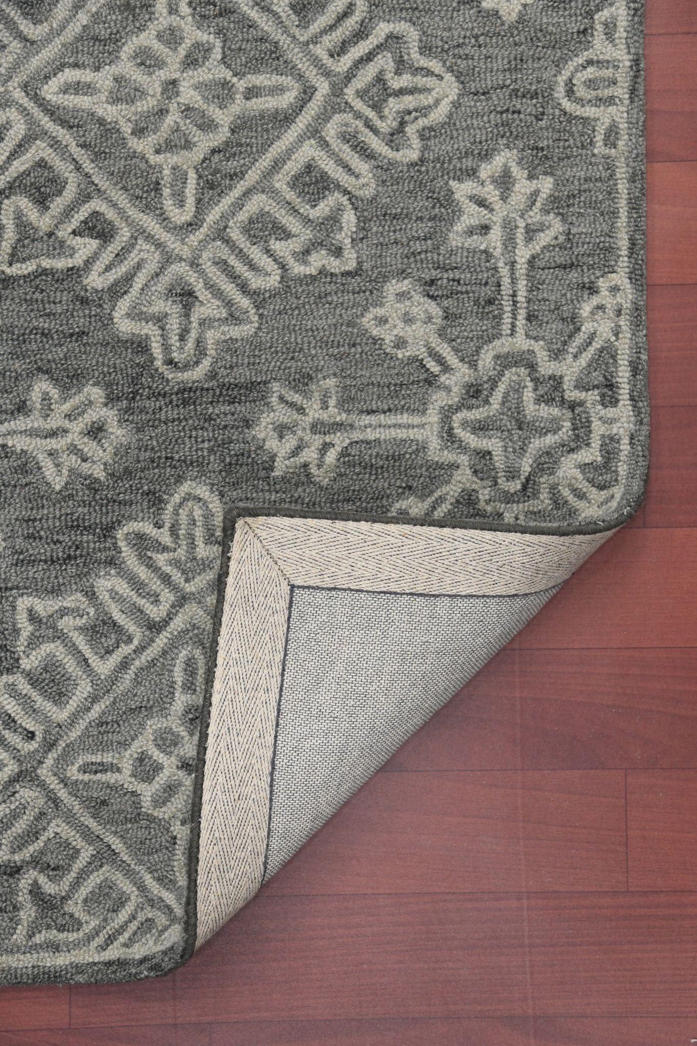 Graphite Wool Boston 4x6 Feet Hand-Tufted Carpet - Rug - Ouch Cart 