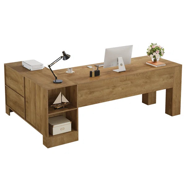 Ouch Cart L-Shaped Office Desk with Storage