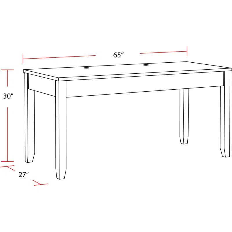 Solid Wood Writing Desk
